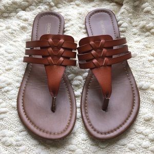 Camel Colored Summer Sandals, Sonoma Size 8